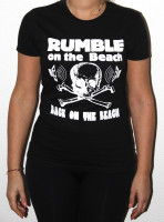 Vorschau: Rumble Girlie Shirt, black, white print, size M Vorschau: Rumble Girlie Shirt, black, white print, size M