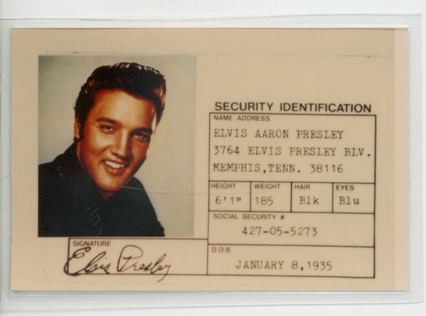 Elvis Souvenir Photo ID