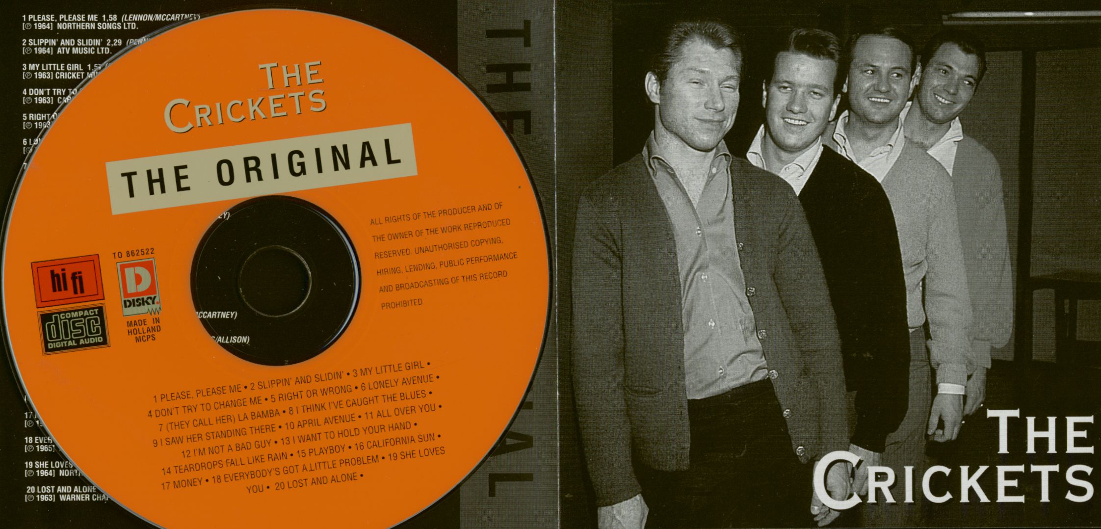 The Crickets CD The Original (CD) Bear Family Records