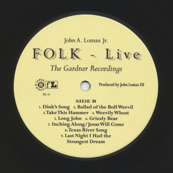 Folk-Live - The Gardner Recordings (LP, 180g Vinyl)