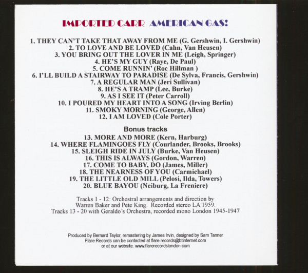 3. Bild von Carole Carr: Imported Carr - American Gas! (CD)