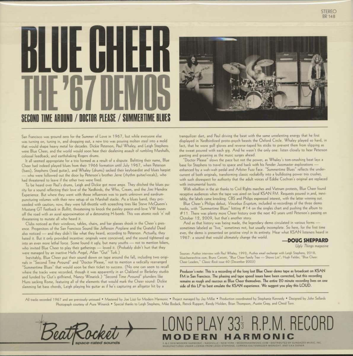 Blue Cheer LP: The '67 Demos (LP) - Bear Family Records