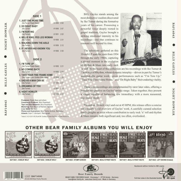 Night Howler (LP, 10inch, 45rpm, Ltd.)