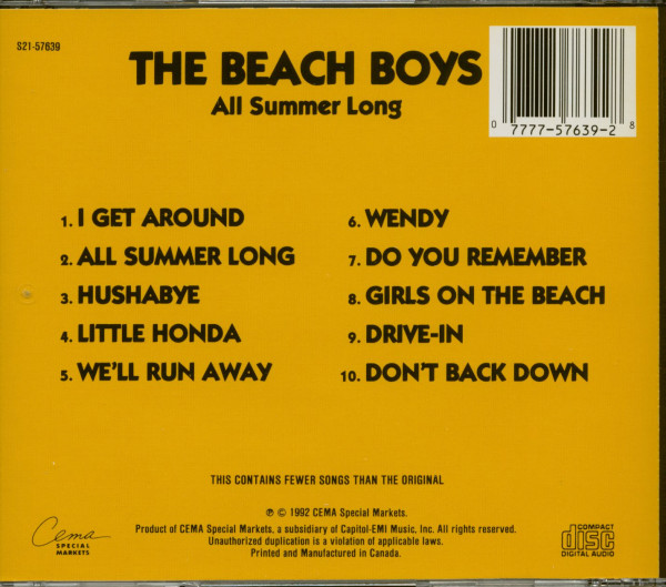 All Summer Long (CD)