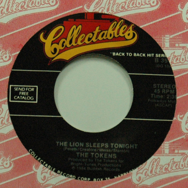 The Lion Sleeps Tonight b-w Tonight I Fell In Love 7inch, 45rpm