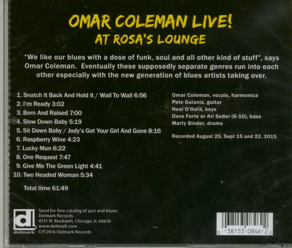 Omar Coleman Live! (CD)