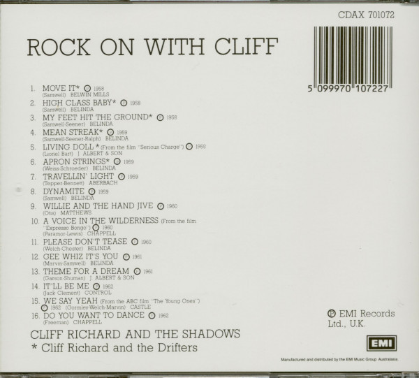 Rock On With Cliff (CD)