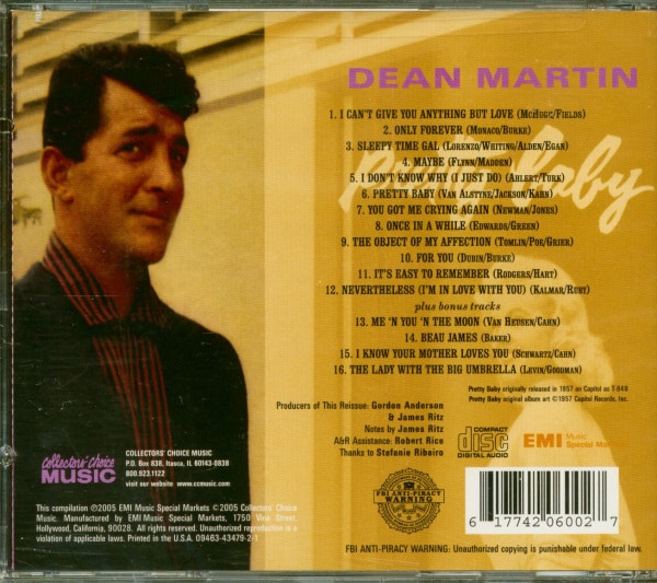3. Bild von Dean Martin: Pretty Baby (CD)