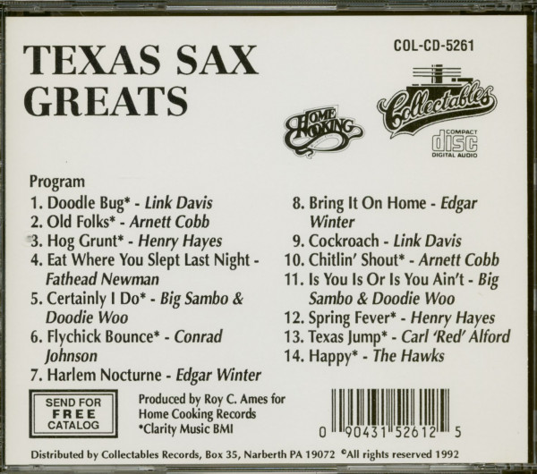 Texas Sax Greats (CD)