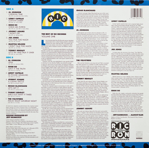 Carnival Time - Best Of Ric Records Vol.1 (LP, Cut-Out)