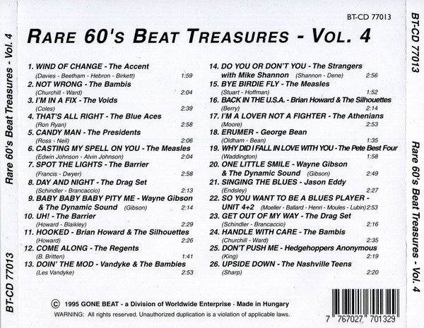 Rare 60s Beat Treasures, Vol.4 (CD)