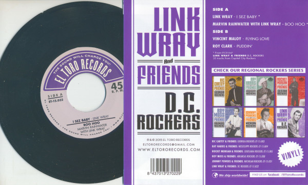 Link Wray & Friends - D.C. Rockers (EP, 7inch, 45rpm, PS)