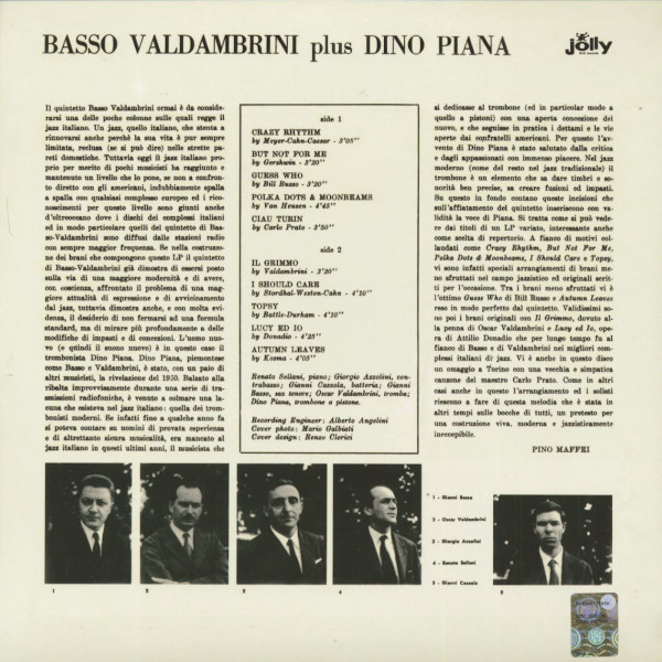 Basso Valdambrini Quintet Plus Dino Piana (LP)