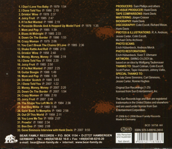 Drinkin' Wine - The Sun Years, Plus (CD)