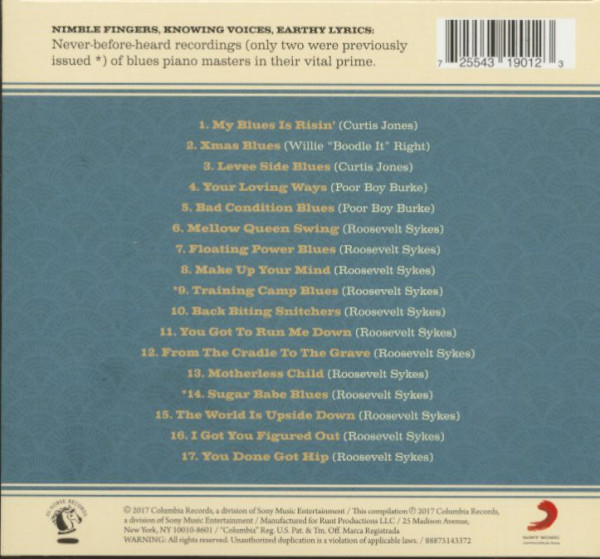 Blue 88s - Unreleased Piano Blues Gems 1938-1942 (CD)