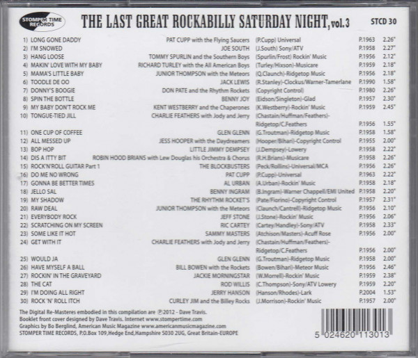 The Last Great Rockabilly Saturday Night Vol.3 (CD)