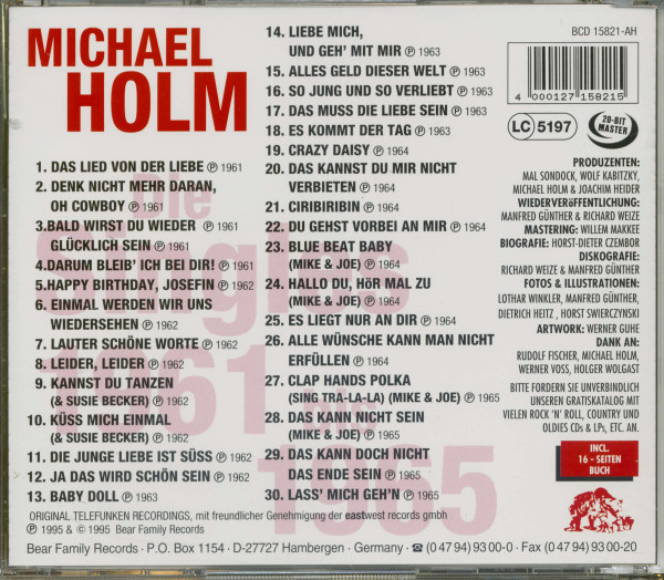 4. Bild von Michael Holm: Die Singles 1961-1965