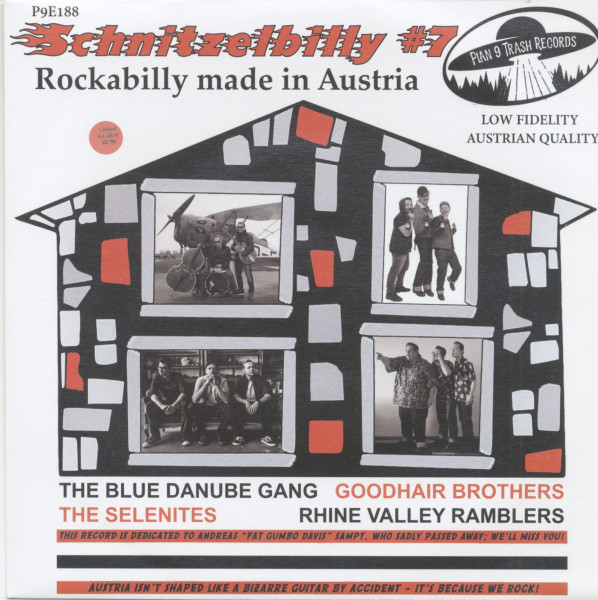Schnitzelbilly No.7 - Rockabilly Made In Austria (7inch, colored Vinyl, EP, 33rpm, Ltd.)