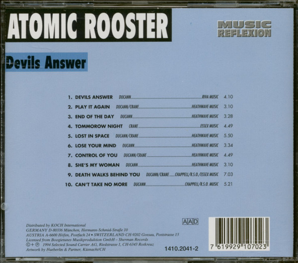 3. Bild von ATOMIC ROOSTER: Devils Answer (CD)
