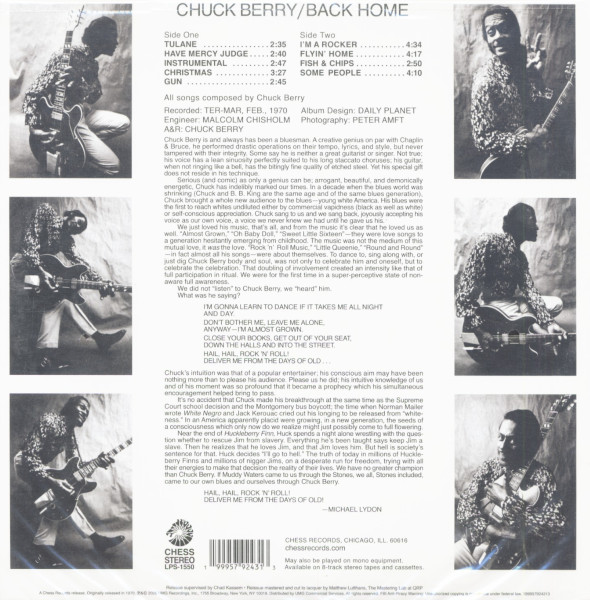 Back Home (Chess Records Acoustic Sounds)(remastered) (LP, 180g Vinyl)