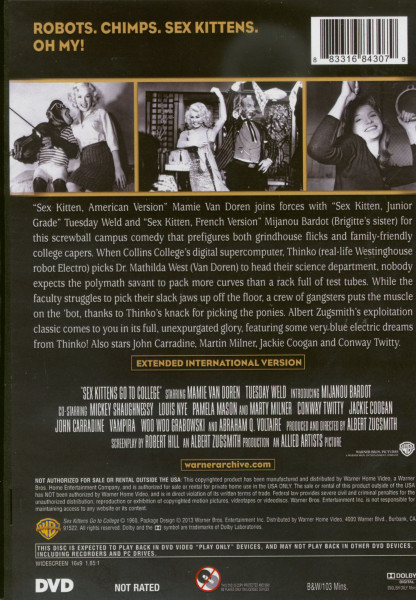 Sex Kittens Go To College! (1960) co-starring Conway Twitty (DVD)