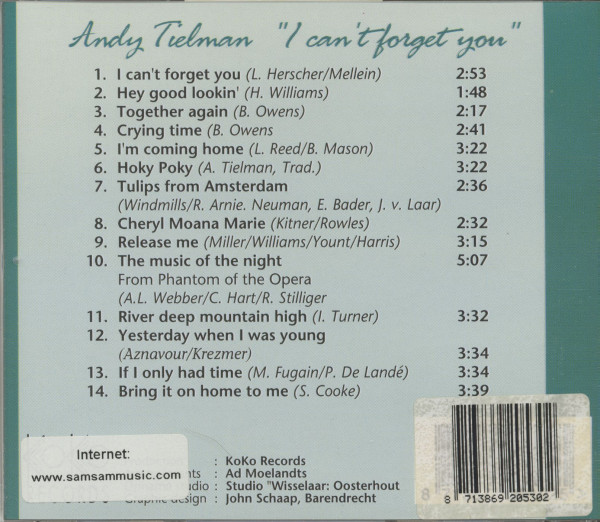 I Can't Forget You (CD)