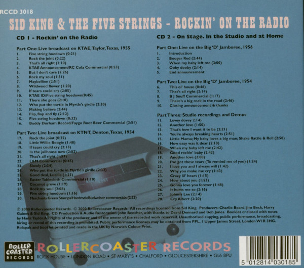 Sid King And The Five Strings - Rockin' On The Radio (2-CD)