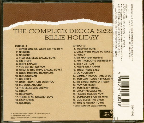 The Complete Decca Sessions (2-CD-Japan)