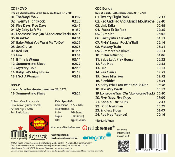 Rumble - Their First European Tour 1978 (2-CD + DVD)