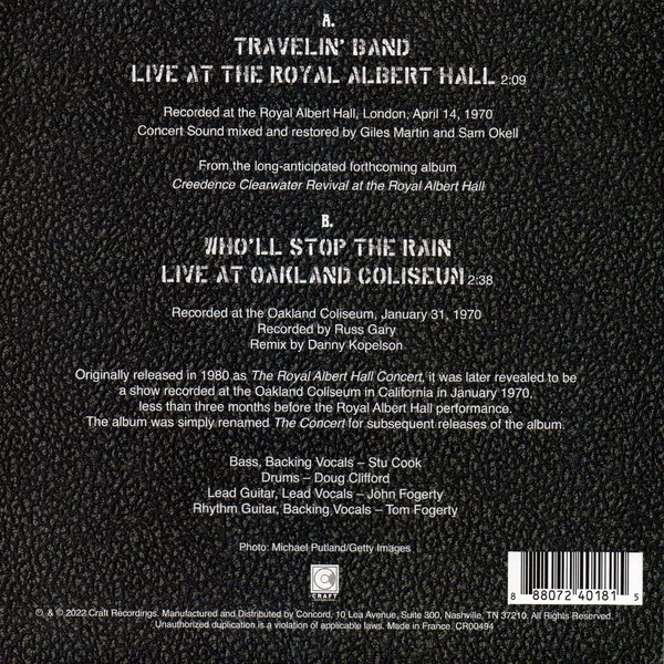 Travelin' Band - Who'll Stop The Rain (7inch, 45rpm, PS)