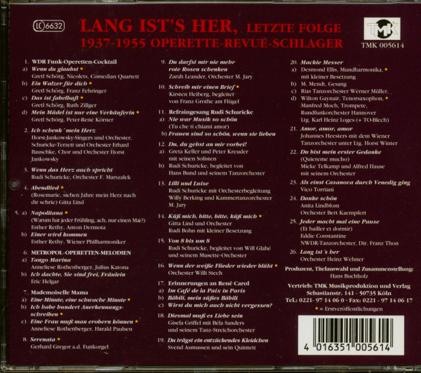 3. Bild von Various: Lang ist's her, letzte Folge (CD)