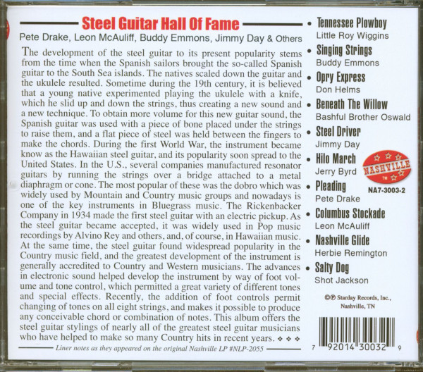 Steel Guitar Hall Of Fame (CD)