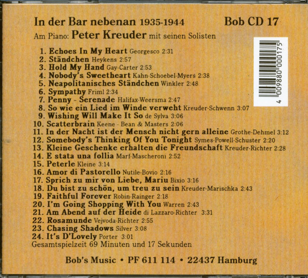 3. Bild von Peter Kreuder: In der Bar nebenan 1935-44 (CD)