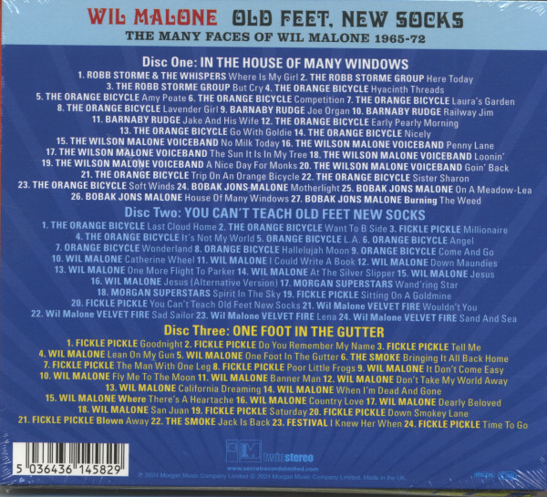 Old Feet, New Socks - The Many Faces Of Wil Malone 1965-72 (3-CD Boxset)