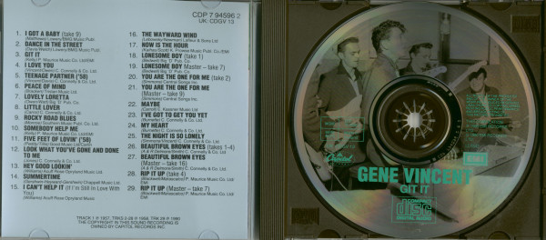 The Gene Vincent Box Set - Complete Capitol & Columbia Recordings 1956-1964 (6-CD)