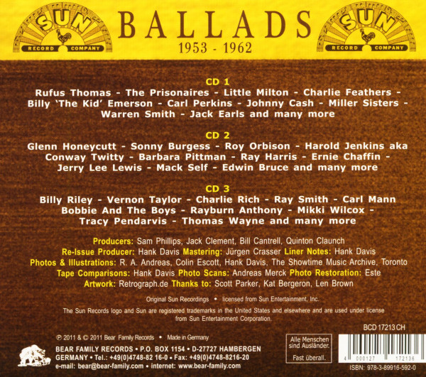 Sun Ballads 1953-1962 (3-CD)