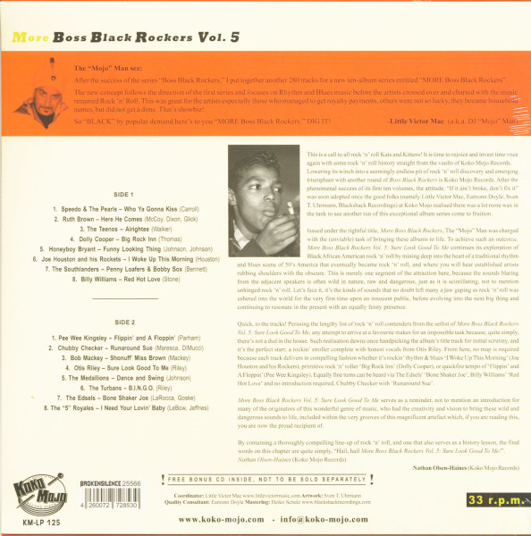 More Boss Black Rockers Vol.5 - Sure Look Good To Me(LP + CD)