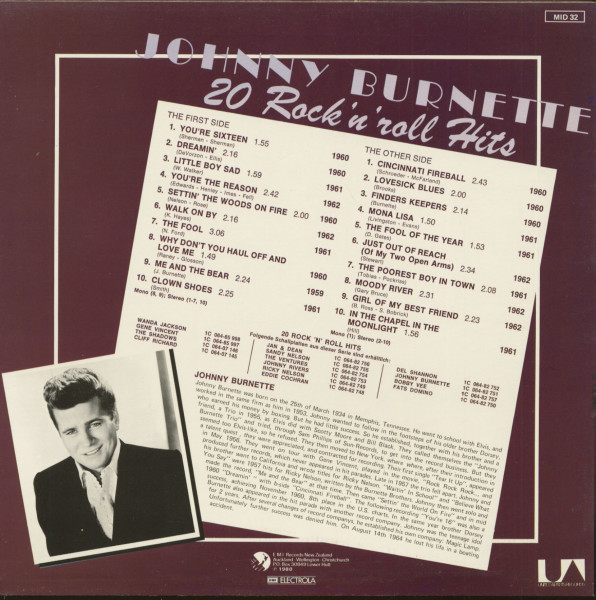 20 Rock & Roll Hits - Vinyl LP (New Zealand)