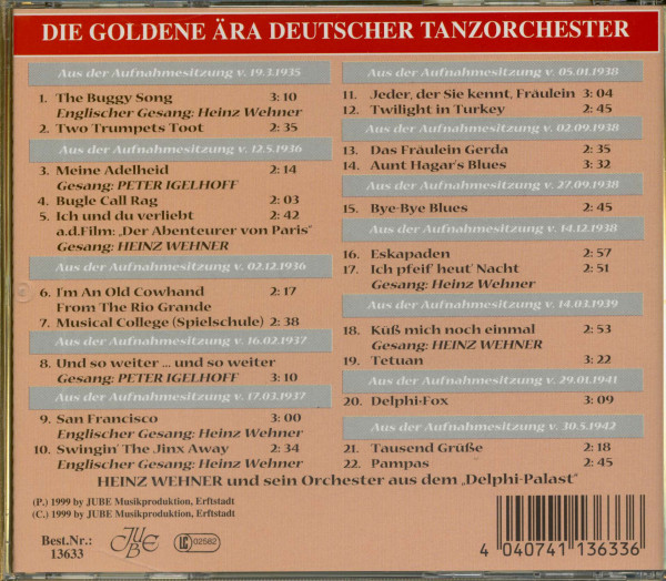 3. Bild von Heinz Wehner: Heinz Wehner und sein Orchester vom Delphi Palast, Berlin 1935-42 - Die goldene Ära deutscher Tanzor