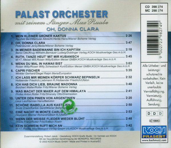 Oh, Donna Clara (CD)