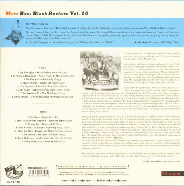 More Boss Black Rockers Vol.10 - Lonely Lonely Train (LP + CD)