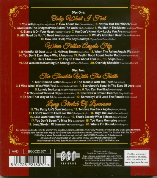 Only What I Feel - When Fallen Angels Fly - The Trouble With The Truth - Long Stretch Of Lonesome (2