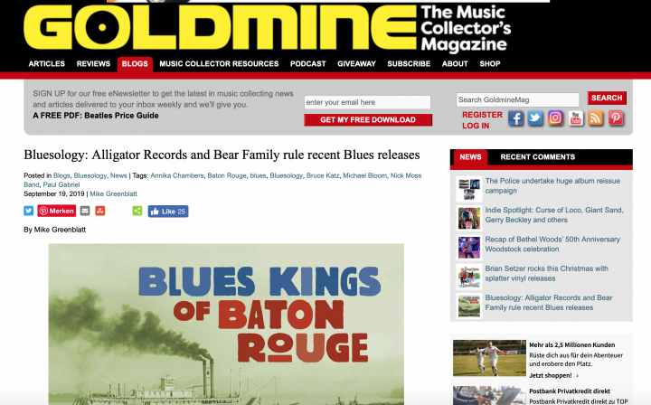 Press-Archive-Various-Artists-Blues-Kings-Of-Baton-Rouge-2-CD-goldmine-mag