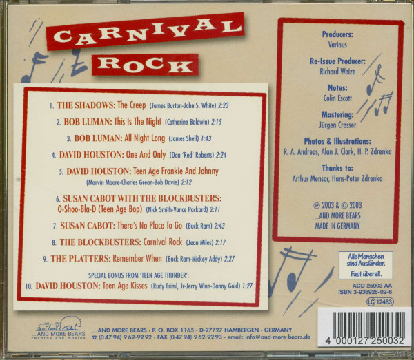 Carnival Rock - Original 1957 Soundtrack (CD)