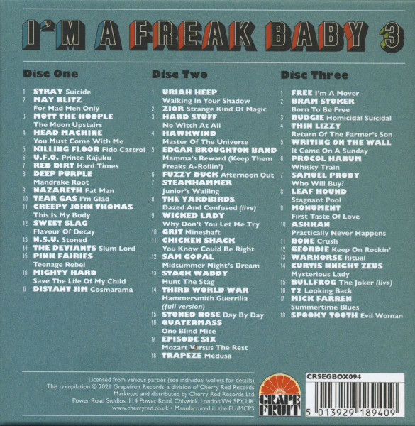 I'm A Freak Baby 3 - A Further Journey Through The British Heavy Psych & Hard Rock Scene (3-CD)