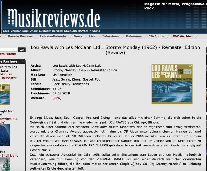 Presse-Archiv-Lou-Rawls-with-Les-McCann-Ltd-Stormy-Monday-LP-180g-Vinyl-Musikreviews