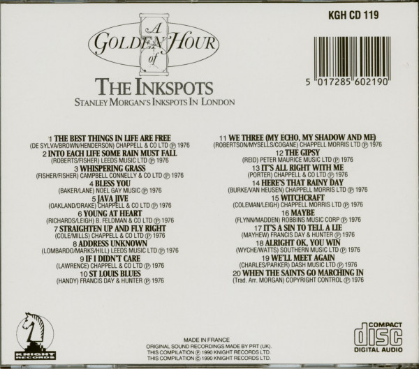Stanley Morgan's Inkspot In London (CD)