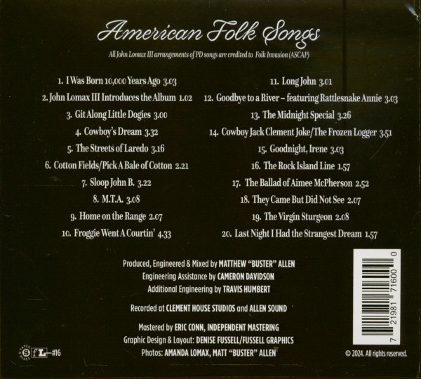 American Folk Songs (CD)