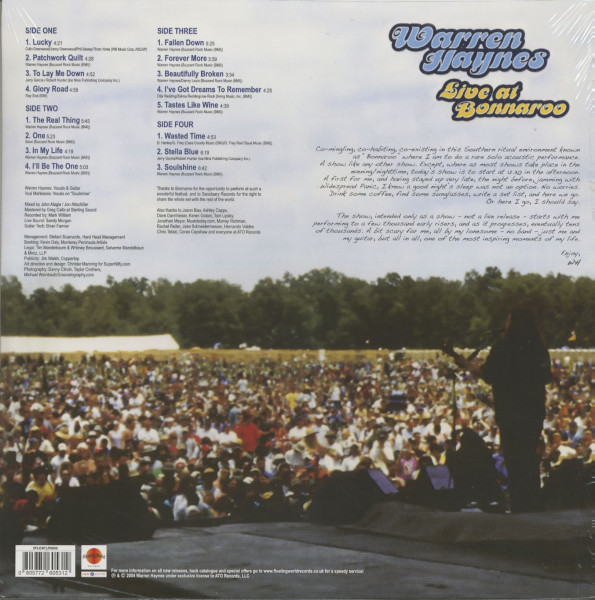 Live At Bonnaroo (2-LP, 180g clear Vinyl)