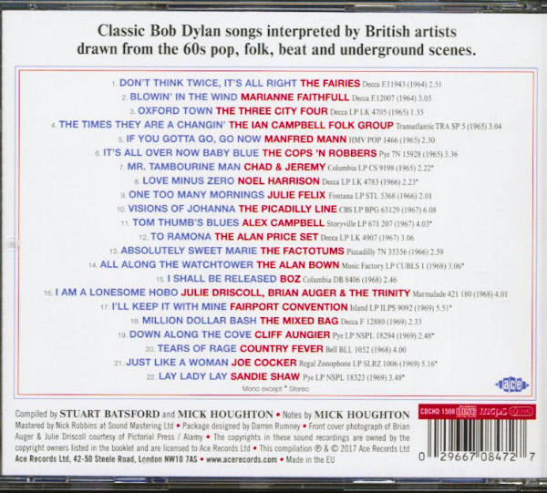 Take What You Need - UK Covers Of Bob Dylan Songs 1964-69 (CD)